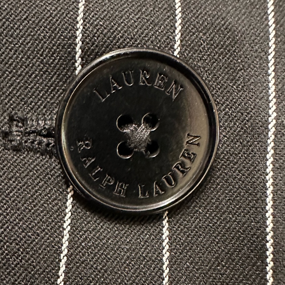 Lauren Ralph Lauren Black Pinstripe Blazer - Picture 6 of 15
